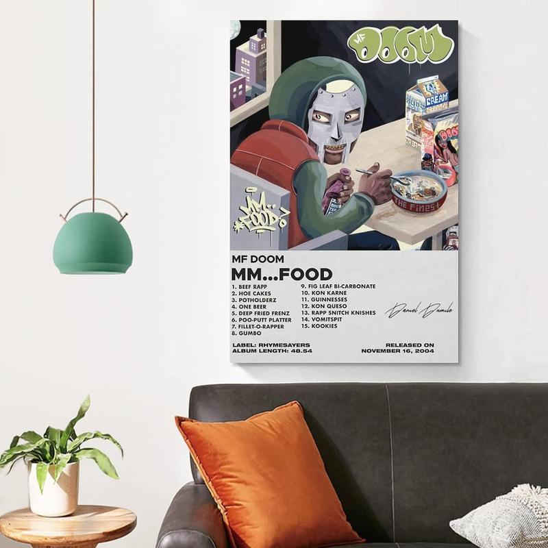 DDSS Mf Doom Mm Food Canvas Posters, Multicolour