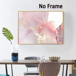 Pttkktbm Abstract Marble Canvas Wall Art Pink Marble Pictures, Multicolour