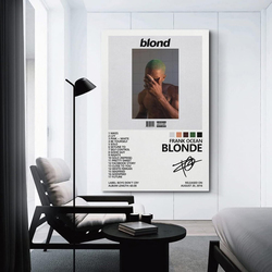 Suanea Frank Ocean Blonde Album Cover for Room Aesthetic Canvas Wall Art Posters, Multicolour