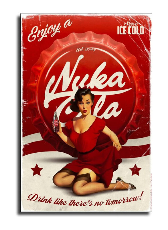 

Ifunew Fallout Nuka Cola Poster Decorative Painting Canvas Wall Art, Multicolour