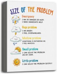 WKYAER Size of Problem Calming Corner Canvas Wall Art Canvas Prints Poster, Multicolour