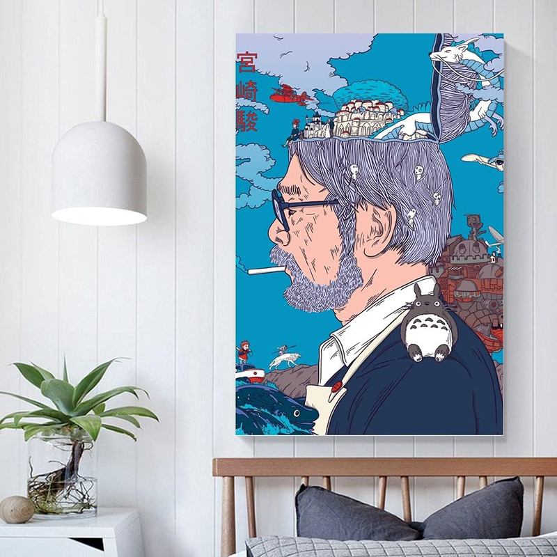 Hitecera Art Poster Collection Hayao Miyazaki's Movies 1 Poster Decorative Painting Canvas Wall Art Living Room Posters Bedroom Painting 40 x 60cm, Multicolour