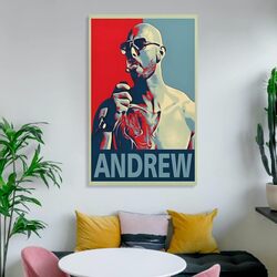 Andrew Tate Poster Room Aesthetic Art Poster Painting On Canvas Wall Art Poster, 12 x 18 inch, Multicolour