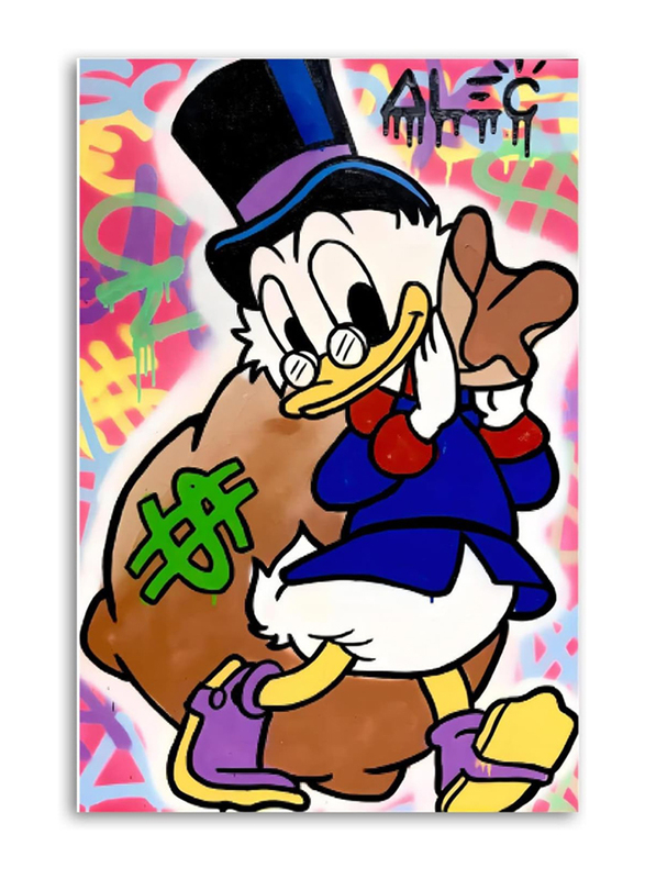 IWL Alec Monopolys Scrooge Money Canvas Art Poster, Multicolour