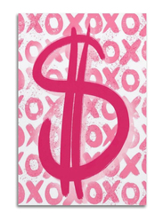 16 x 24-Inch Unframed Canvas Preppy "$" Poster Wall Art, Pink