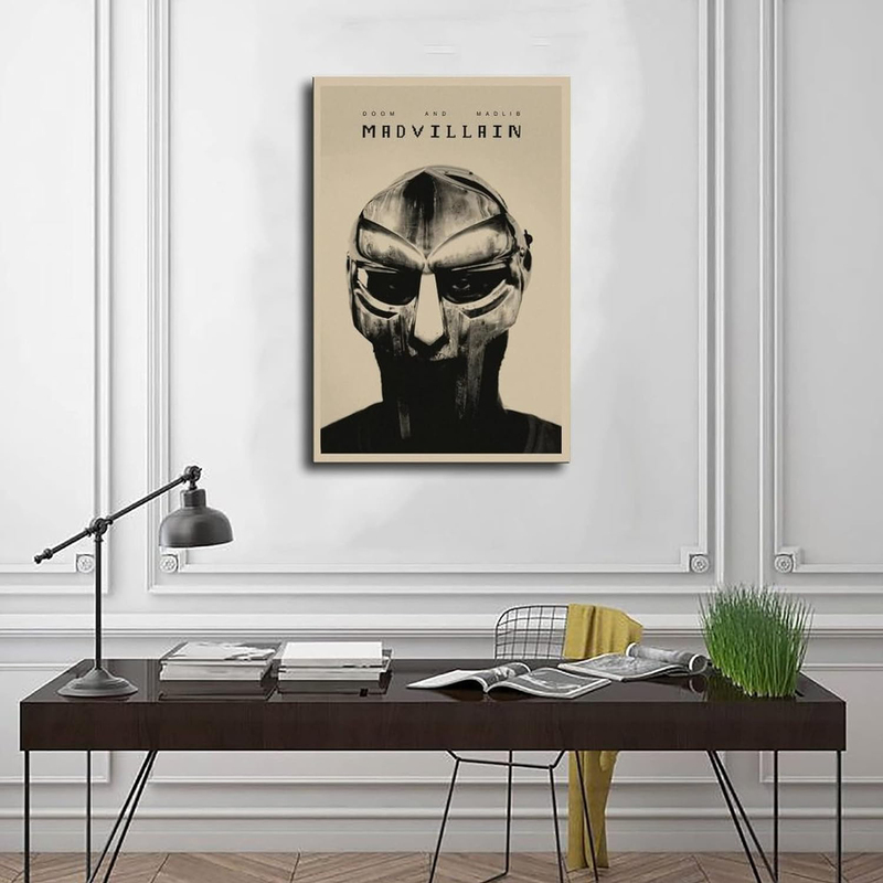 Mf Doom Vintage Classic Art Canvas Poster, Multicolour