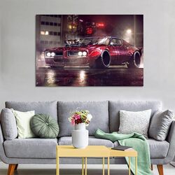 IBH Dodge Car Charger Decorative Painting Canvas Wall Posters without Frame, Multicolour