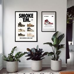 Creaaro Hypebeast Sneaker Unframed Michael Jordan & Travis Scott Poster, 12 x 16-inch, Multicolour