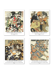 Berkin Arts Unframed Japanese Utagawa Kuniyoshi Beautiful Illustrations Prints Wall Arts, 4 Pieces, Multicolour