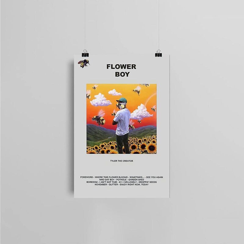 Weruto Tyler The Creator Flower Boy Canvas Wall Art Poster, 12 x 18 inch, Multicolour