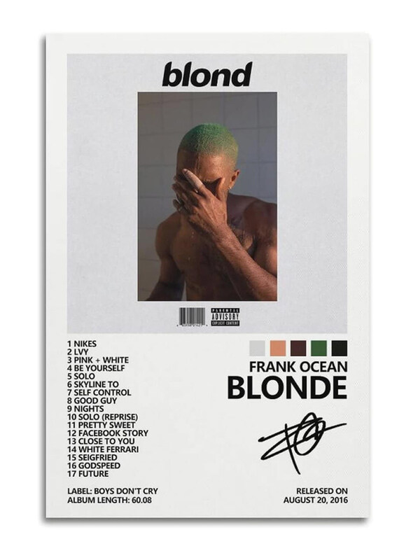 Suanea Frank Ocean Blonde Album Cover Canvas Poster, 16 x 24-inch, Multicolour