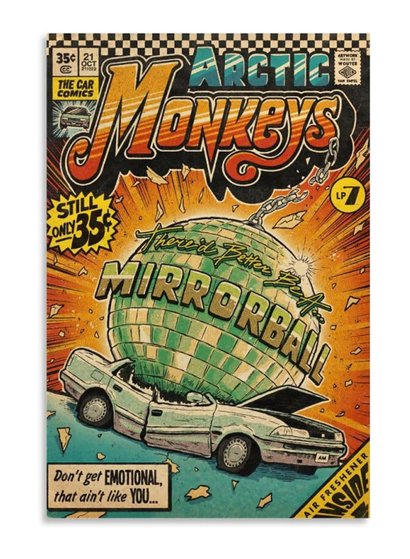 Voxn Mirrorball Arctic Monkeys Poster, 12 x 18-inch, Multicolour