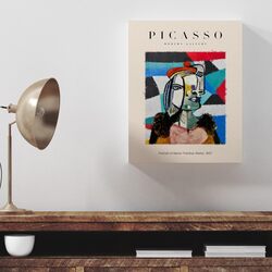 Home & Honor Line Drawings Abstract Neutral Pablo Picasso Canvas Framed Wall Art, 3 Pieces, 12 x 16 inch, Multicolour