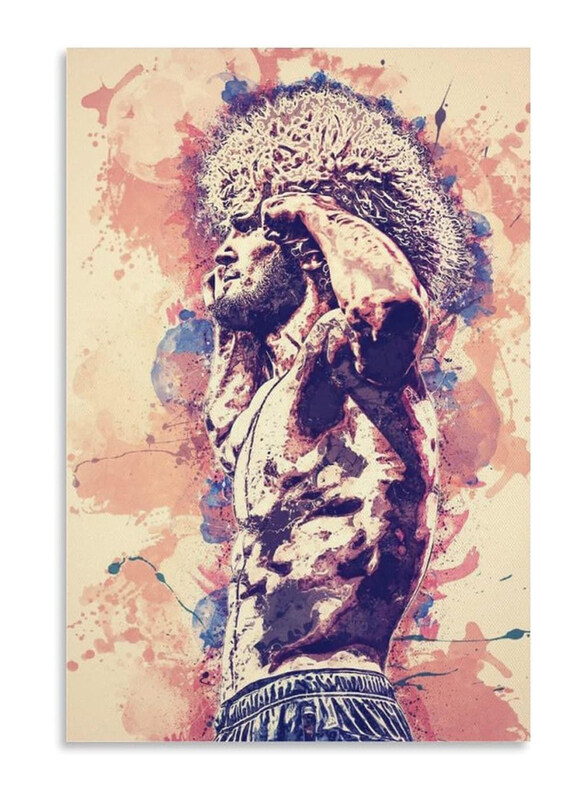 

Fwahren Khabib Nurmagomedov Canvas Wall Art Poster, 12 x 18 inch, Multicolour