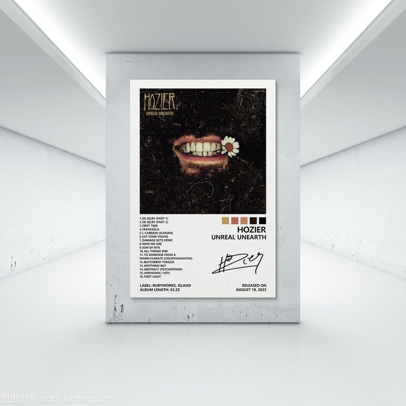 Shiwa Hozier Unreal Unearth Album Cover Poster, Multicolour