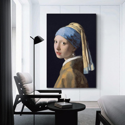 Njyxart The Girl With A Pearl Earring Poster, Multicolour