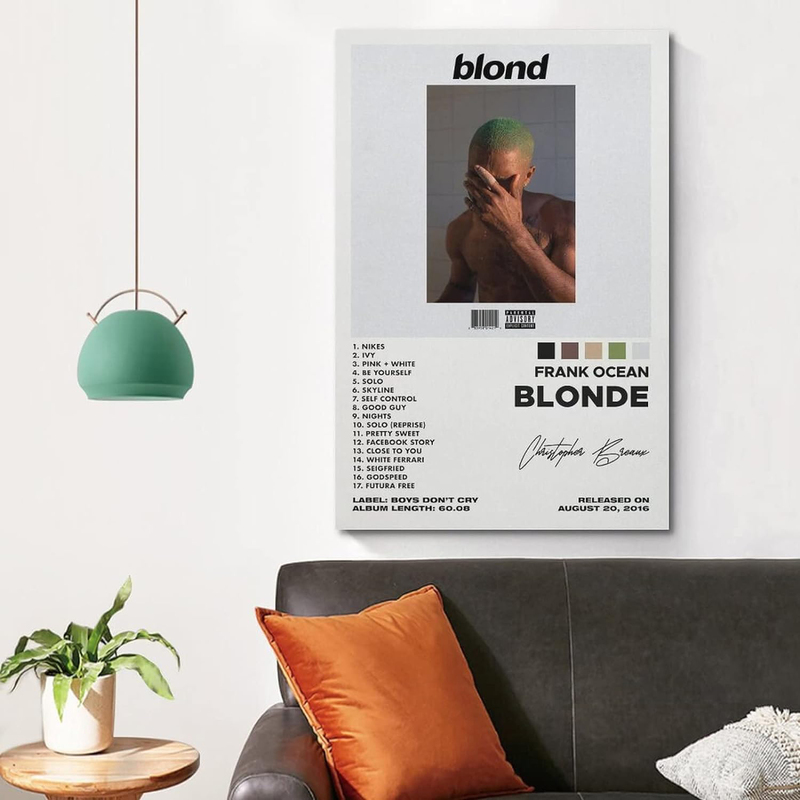 Zkids Frank Ocean Poster Blonde Album Cover Music Poster, Multicolour