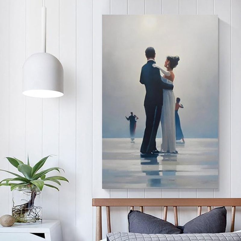 Ywvwy Dance Me to The End of Love by Jack Vettriano Artworks Elegant Gorgeous Romantic Love Canvas Poster, Multicolour