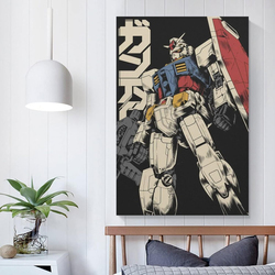 Xinyuelong Anime RX 78 2 Gundam Canvas Wall Art Poster, 12 x 18 inch, Multicolour