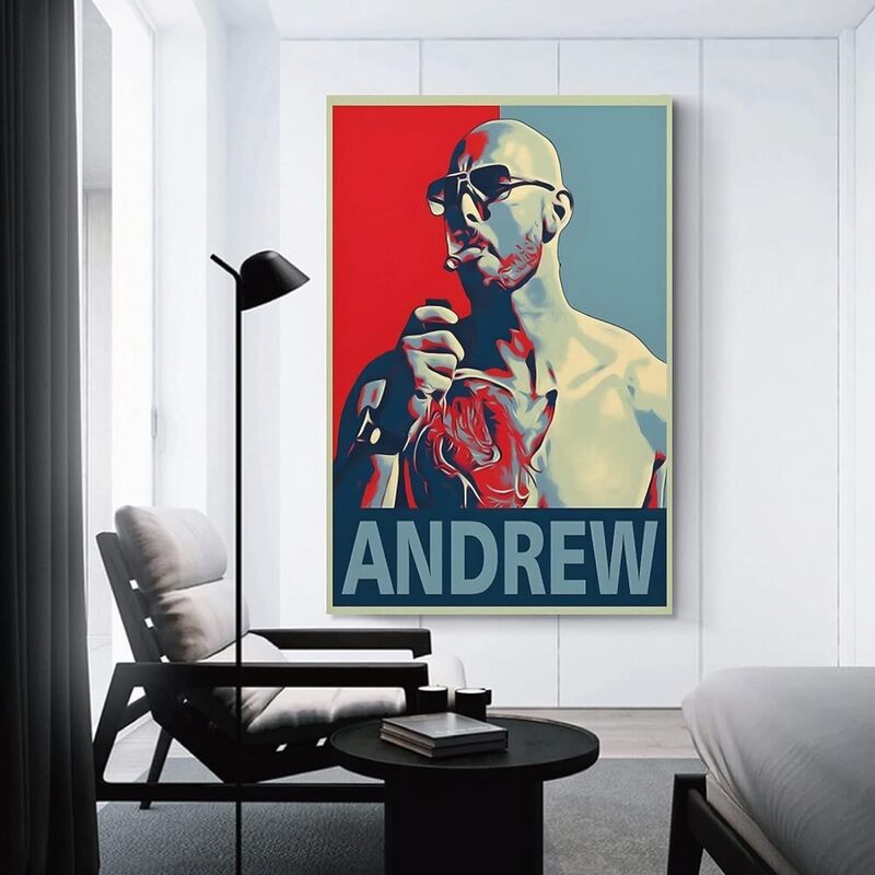 Andrew Tate Poster Room Aesthetic Art Poster Painting On Canvas Wall Art Poster, 12 x 18 inch, Multicolour