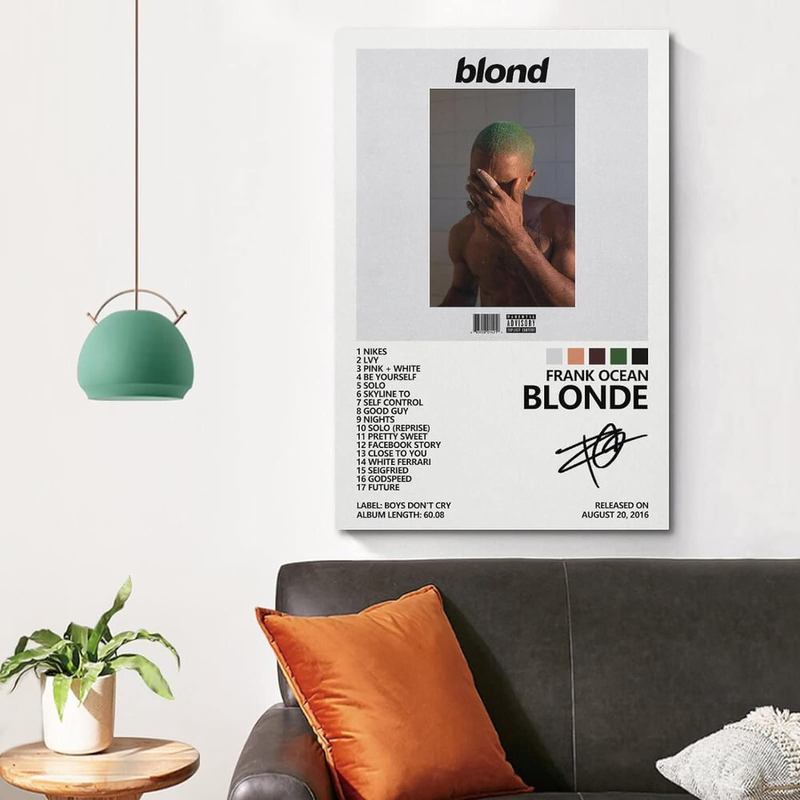 Suanea Frank Ocean Blonde Album Cover Canvas Poster, 16 x 24-inch, Multicolour