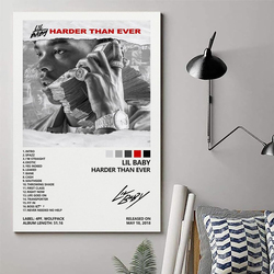 Shiwa Lil Baby Poster Harder Than Ever Album Cover Poster, Multicolour