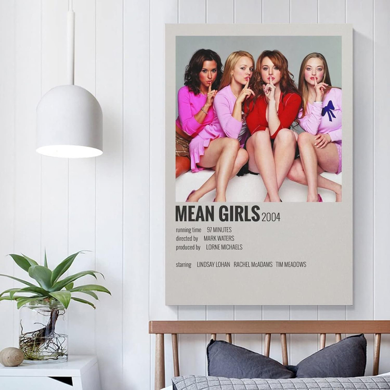 ENZD Mean Girls Movie Poster for Room Aesthetic Canvas Art Poster, Multicolour