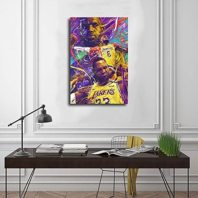 Lebron James Canvas Posters without Frame, Multicolour