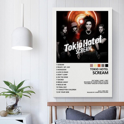 Chaue Tokio Hotel Scream Album Cover Poster, Multicolour