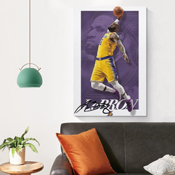 LeBron James Poster Wall Art Canvas Print Poster, 16 x 24 inch, Multicolour