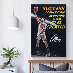Stephen Curry Canvas Frameless Fabric Wall Poster for Home, Bathroom, Bedroom, Office, Living Room, Multicolour