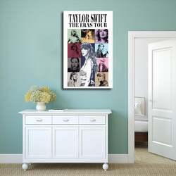 CNMLGB Taylor Swift The Iras Tour Album Fabric Poster for Bedroom Decoration, Sports Landscape, Office Room Decor, Multicolour