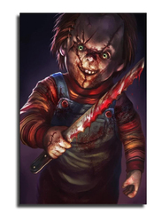 Ifunew Childs Play Chucky Horror Movie Halloween Poster Decorative Wall Art, 16 x 24-inch, Multicolour