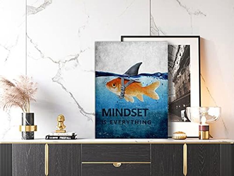 Yatsen Bridge Goldfish Art Shark Picture Modern Inspiring Wall Canvas Posters, Multicolour
