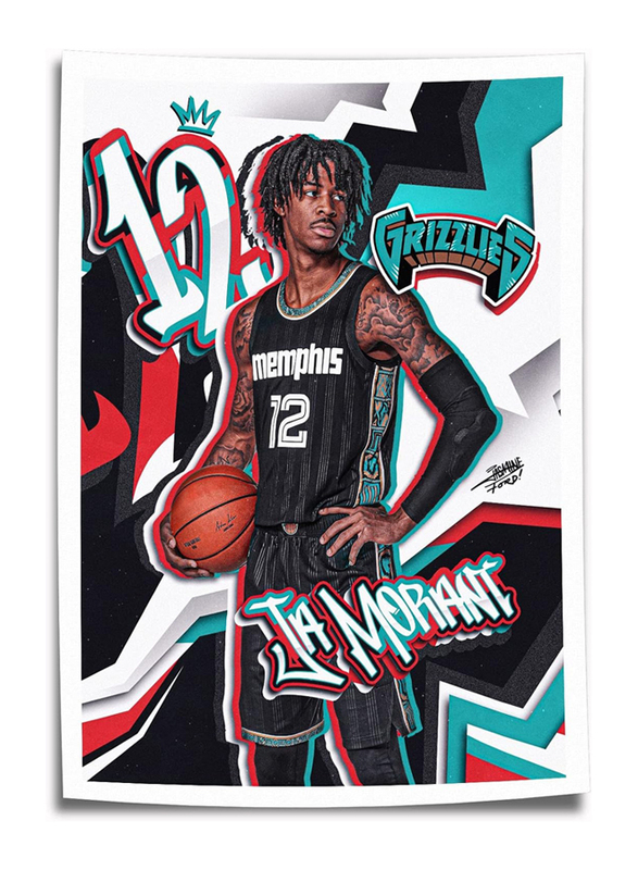 Tongart Ja Morant Basketball Posters HD Printing Poster, 12 x 18-inch, Multicolour