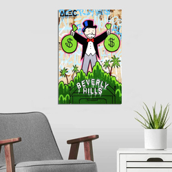 Ewm Alec Monopolys Monopoly Holding $ Bag Poster, Multicolour