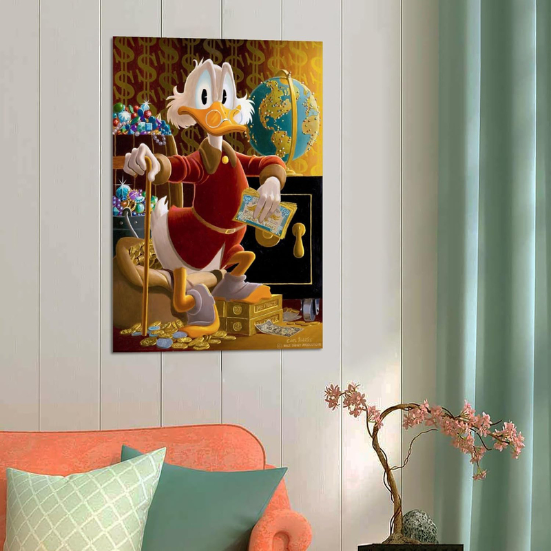 Liinh Carl Barks Uncle Scrooge Mcduck Poster, 16 x 24-inch, Multicolour
