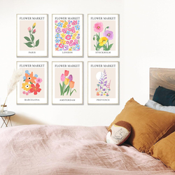 RBPRIDE Matisse Poster Flower Market Canvas Poster Set, Multicolour