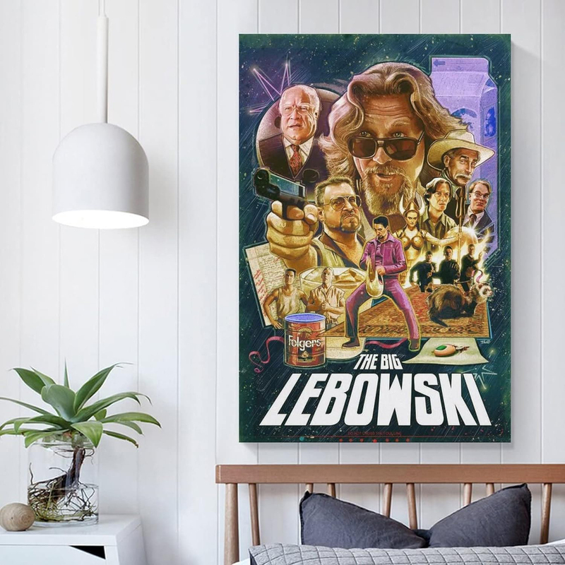 Aah 1988 The Big Lebowski Classic Movie Poster, 16 x 24-inch, Multicolour