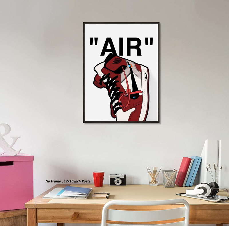 Liya Design Prints Hypebeast Michael Jordan Chicago Sneaker AJ Wall Art Poster, 12 x 16 inch, Multicolour