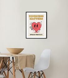 Artivo Retro Poster Heart Kindness Matters, Multicolour