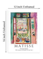 Pennclys Unframed Henri Matisse Open Window Canvas Posters, Multicolour