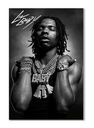 Easyflash Famous Singer Lil Baby Art Wall Poster, 12 x 18inch, Black