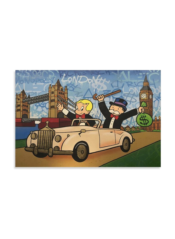 

JFU Unframed Canvas 16 x 24-Inch ALEC-Monopolys London Graffiti Poster, Multicolour