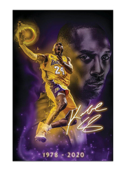 Zebe Kobe Bryant Basketball Star Player Sports Inspirational Poster Canvas Wall Art, 12 x 18 inch, Multicolour