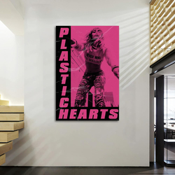 Miley Cyrus Plastic Hearts Album Cover Art Poster, 12 x 18inch, Pink