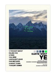 Dianshang Kanye Ye Album Cover Canvas Poster, 30 x 45cm, Multicolour