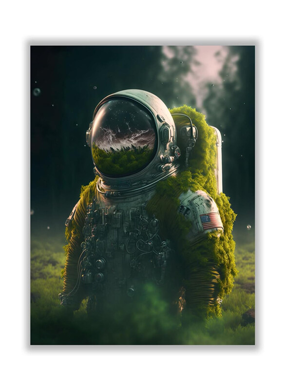 

LIYA Design Prints The Mossy Astronaut in Nature Astronaut Poster, Multicolour