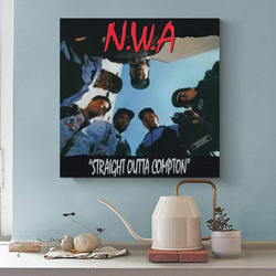 16 x 16-Inch Unframed Canvas Hip Hop Group Music Band Aesthetic Poster Wall Art, Multicolour