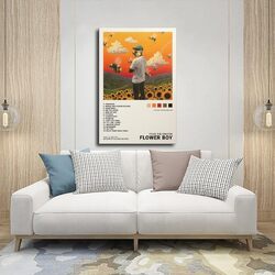 Zxety Flower Boy Album Cover Canvas Poster, 16 x 24 inch, Multicolour